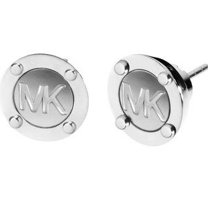 Michael Kors Silver MK Astor Stud Earrings